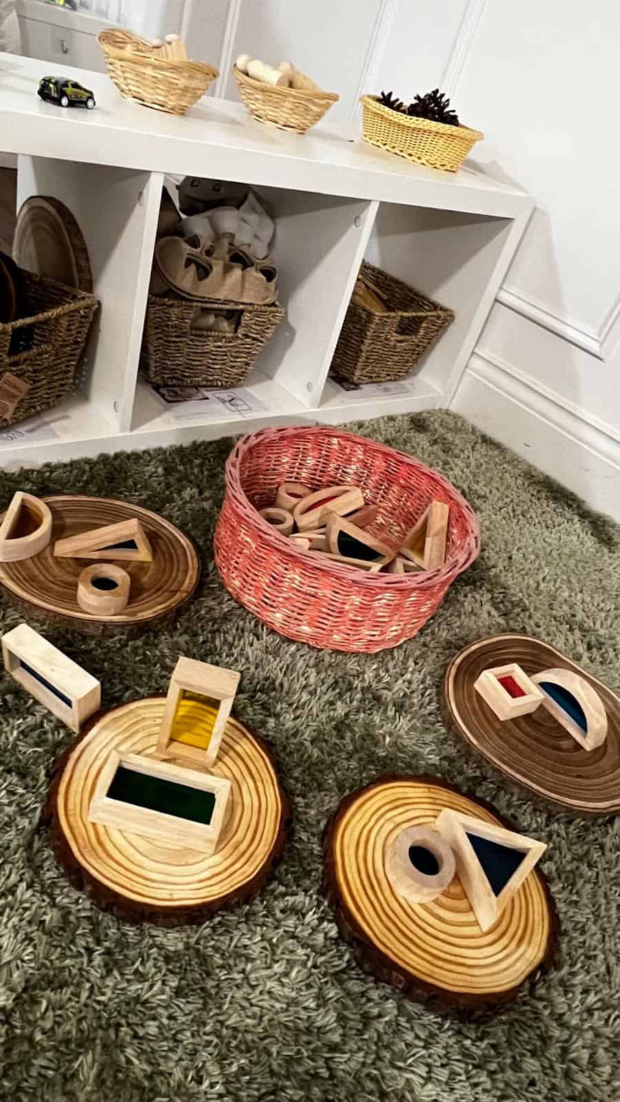 Natural play resources at The Nook Nursery in Leyton E10