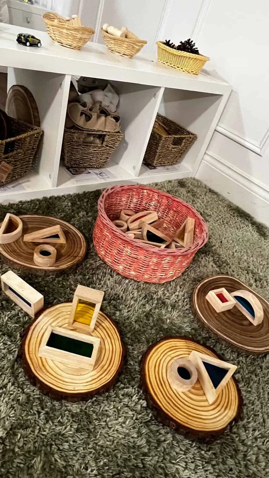 Natural play resources at The Nook Nursery in Leyton E10