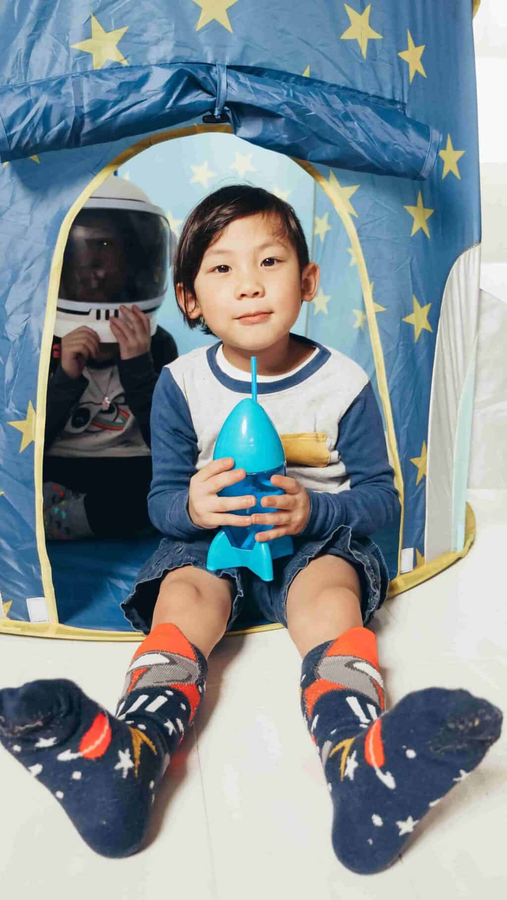 Children using imaginative play to develop creativity and future skills in an AI world
